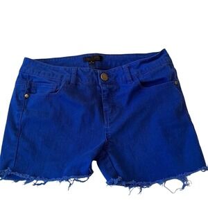 Fire Los Angeles Blue Cutoff Denim Shorts Frayed Hem Y2K Festival Style Sz 9